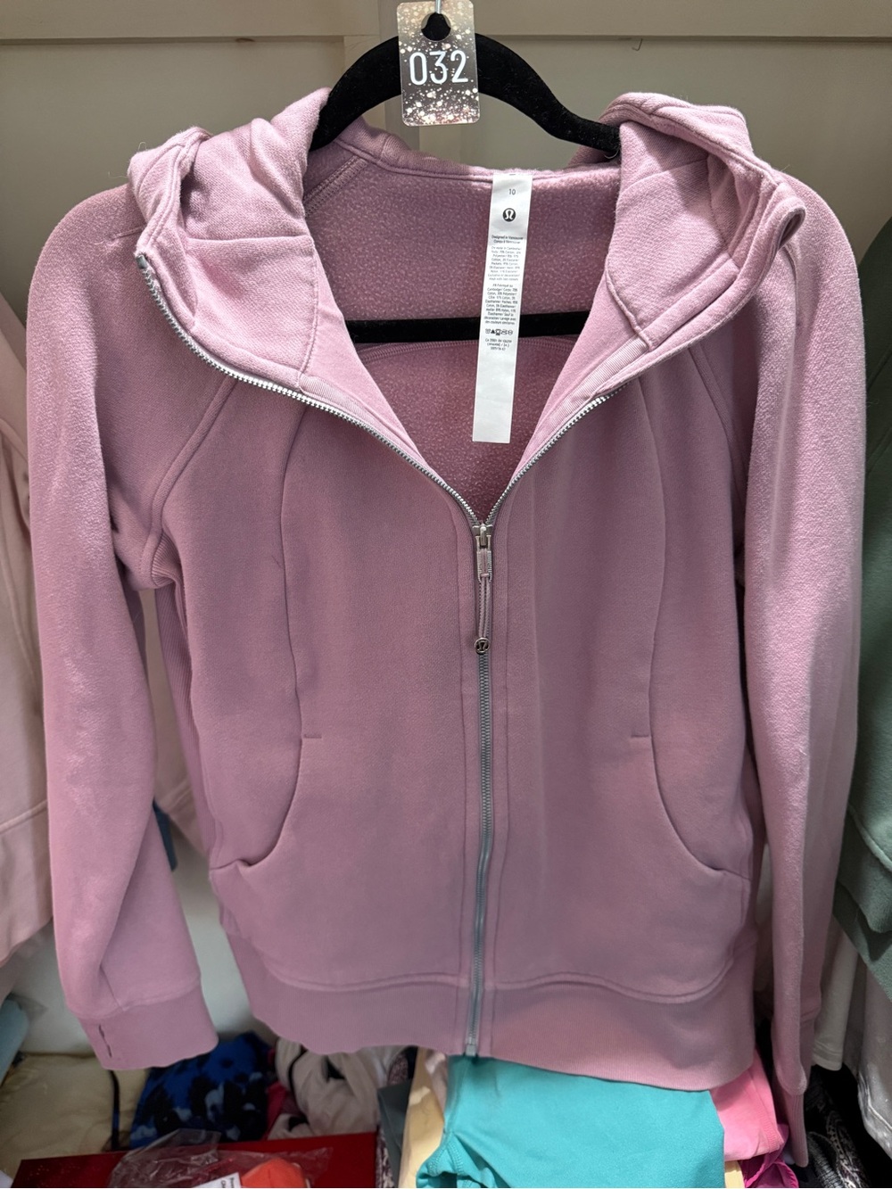 032 lululemon athletica rose blush scuba Full-Zip Hooded Sweatshirt
